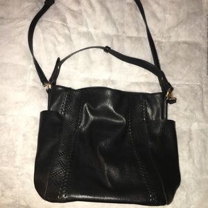 Black leather purse